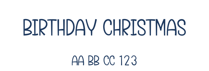 Birthday Christmas Font Preview