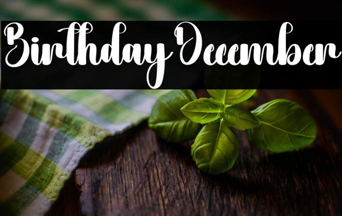 Birthday December Example 2