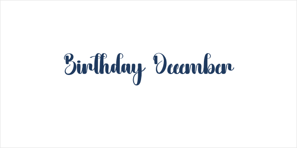 Birthday December Logo