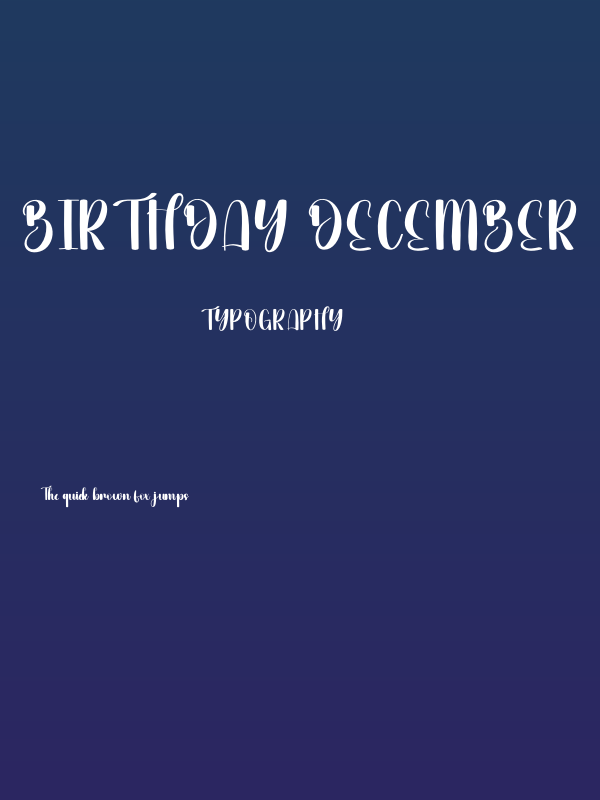 Birthday December Poster