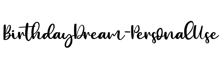 Birthday Dream - Personal Use  Fuentes Gratis Descargar