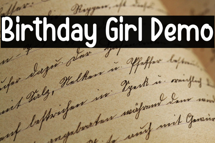 Birthday Girl Demo Example 2