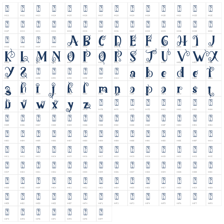 Birthday Heart Character Map