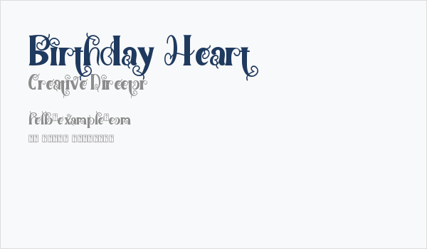 Birthday Heart Business Card