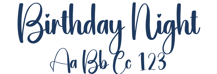 Birthday Night Font Preview