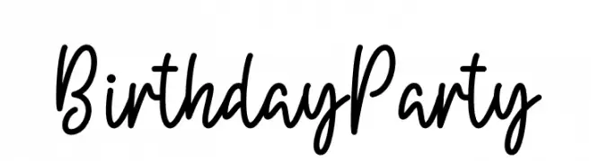 Birthday Party  Frei Schriftart Herunterladen