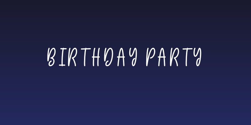 Birthday Party Social Header