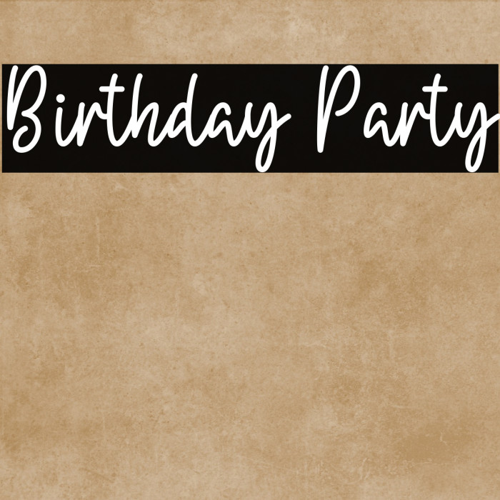 Birthday Party Example 2