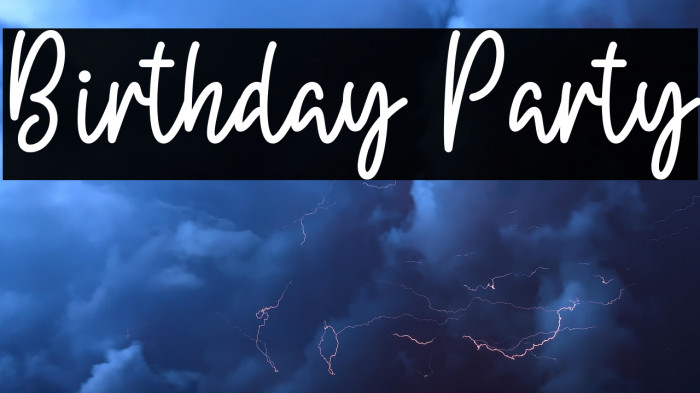 Birthday Party Example 3