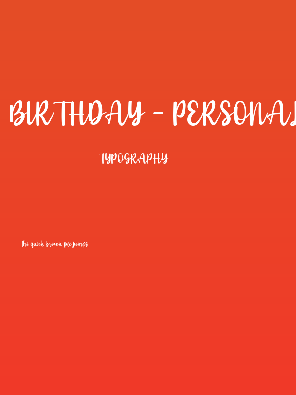 Birthday - Personal Use Poster