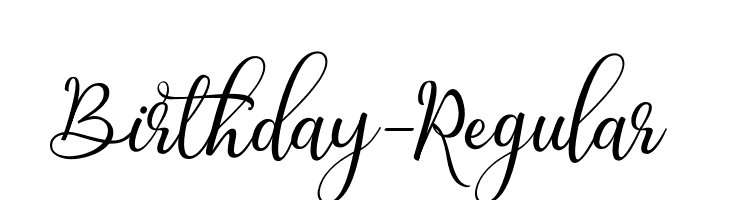 Birthday-Regular  لخطوط تنزيل