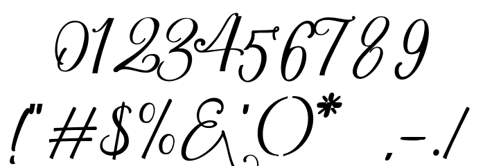 Birthday-Regular Font OTHER CHARS