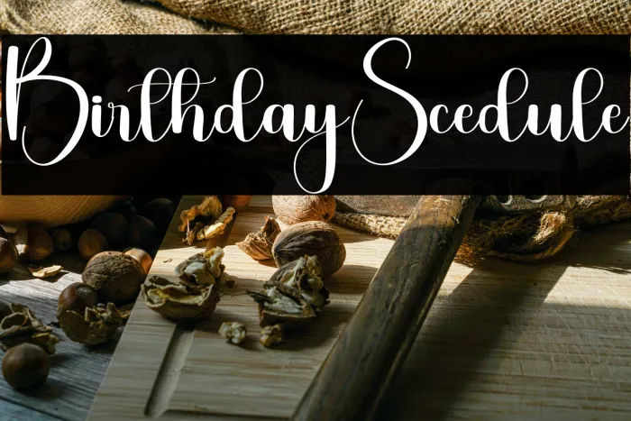 Birthday Scedule Example 2
