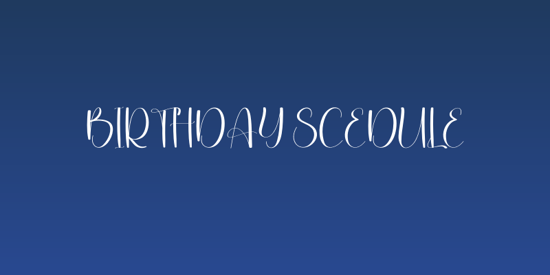 Birthday Scedule Social Header