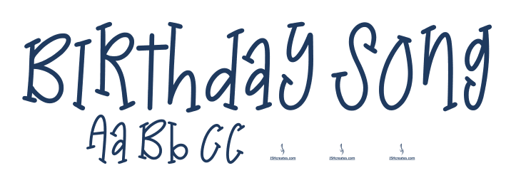 Birthday Song Font Preview