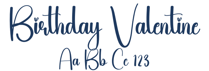 Birthday Valentine Font Preview