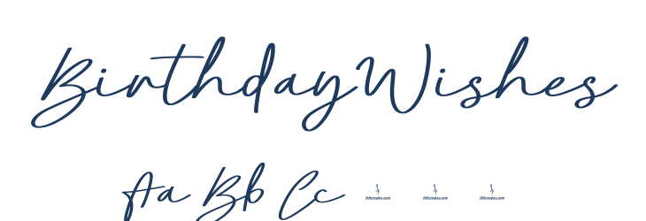 Birthday Wishes Font Preview