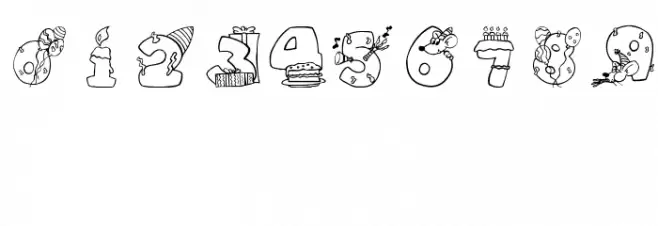 BirthdayDigits フォント その他の文字
