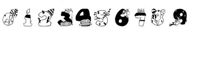BirthdayDigits फ़ॉन्ट अपरकेस