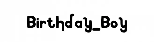 Birthday_Boy  Frei Schriftart Herunterladen
