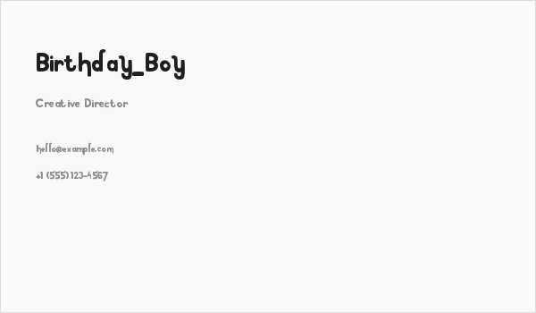 Birthday_Boy Business Card