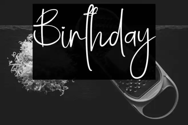 Birthday Schriftart examples
