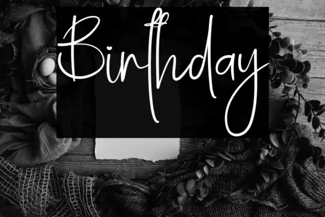 Birthday Schriftart examples