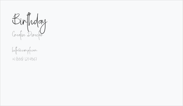 Birthday Business Card