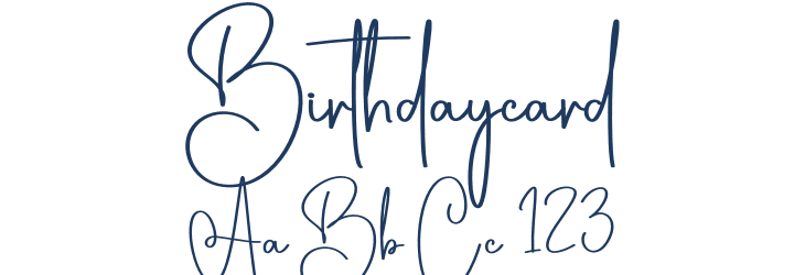 Birthdaycard Font Preview