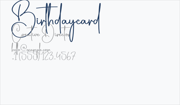 Birthdaycard Business Card