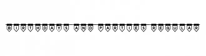 Birthdays and Parties Regular  フリーフォントのダウンロード