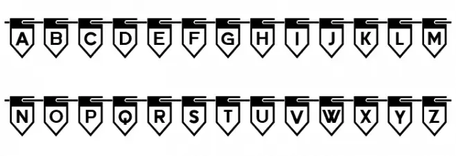 Birthdays and Parties Regular Font Litere mari