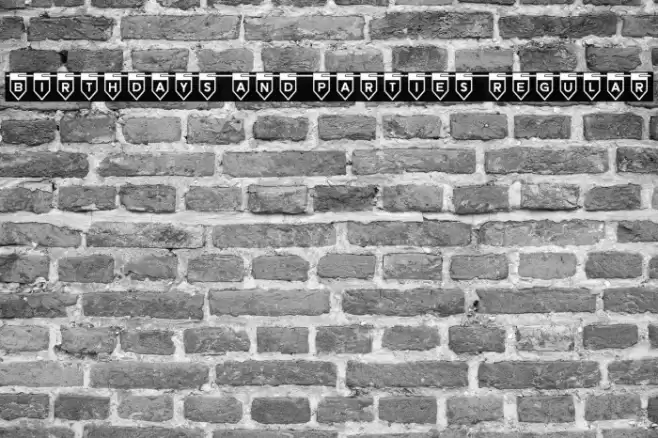 Birthdays and Parties Regular Font examples