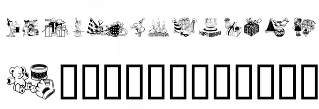 Birthdaze Font Litere mari