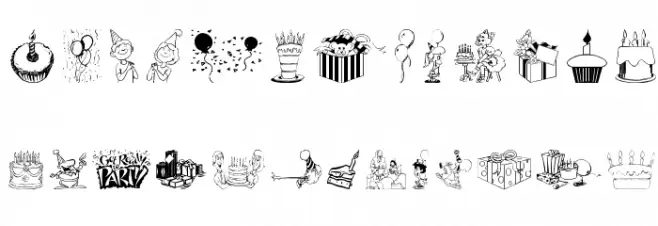 Birthdaze Font Litere mici