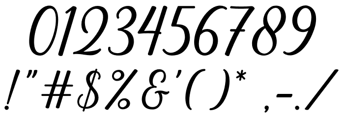 Birthland Font OTHER CHARS
