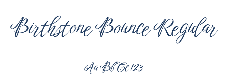 Birthstone Bounce Regular Font Preview