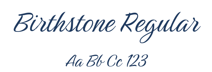 Birthstone Regular Font Preview