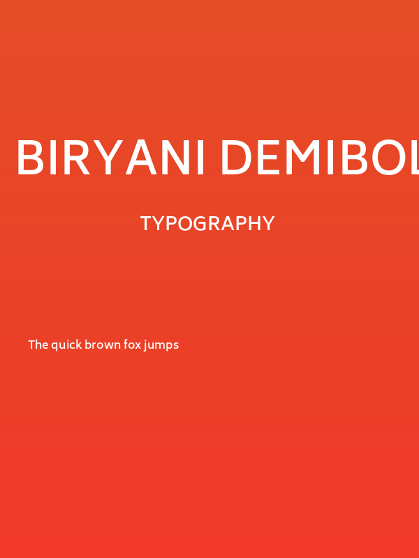 Biryani DemiBold Poster