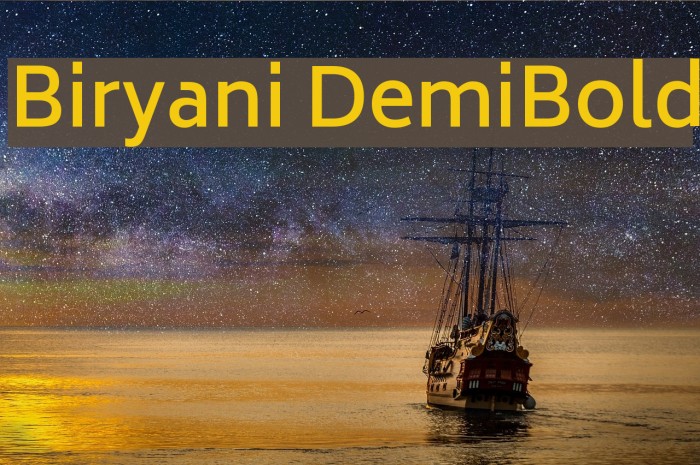 Biryani DemiBold Font examples