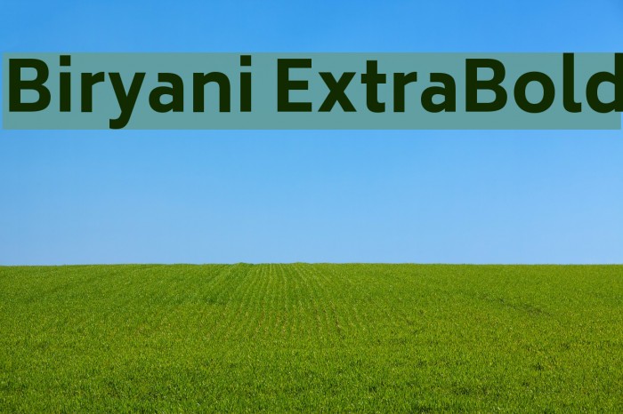 Biryani ExtraBold Font examples
