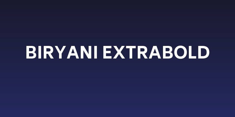 Biryani ExtraBold Social Header