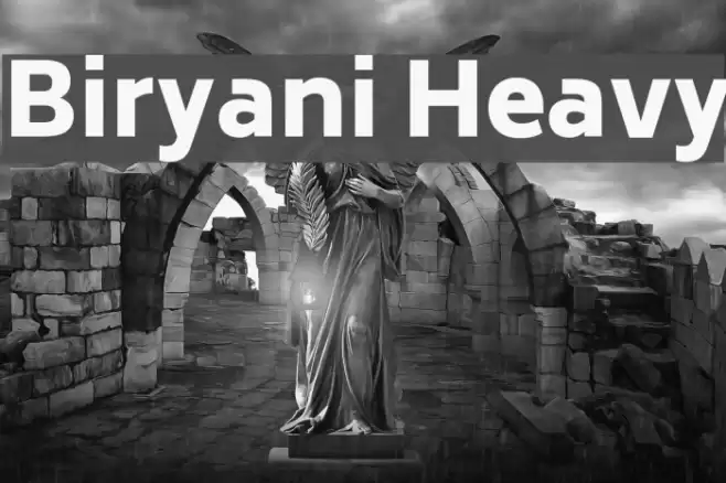 Biryani Heavy Font examples