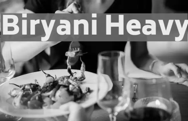 Biryani Heavy Font examples