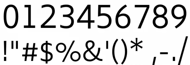 Biryani Light Font OTHER CHARS