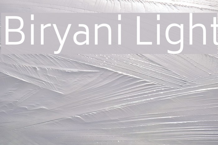 Biryani Light Font examples