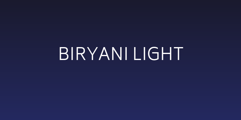 Biryani Light Social Header
