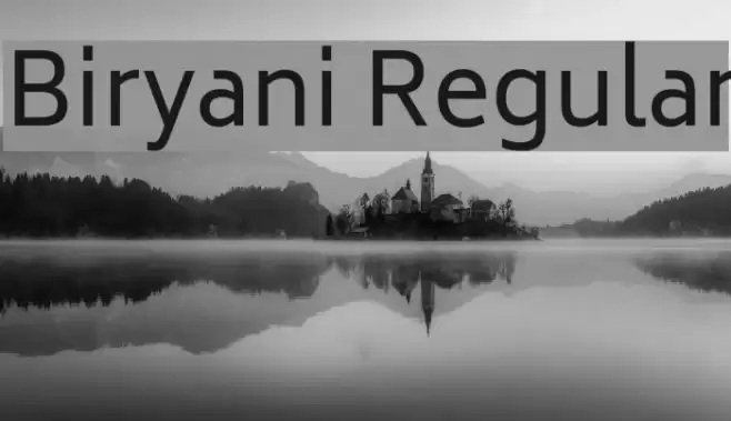 Biryani Regular Font examples