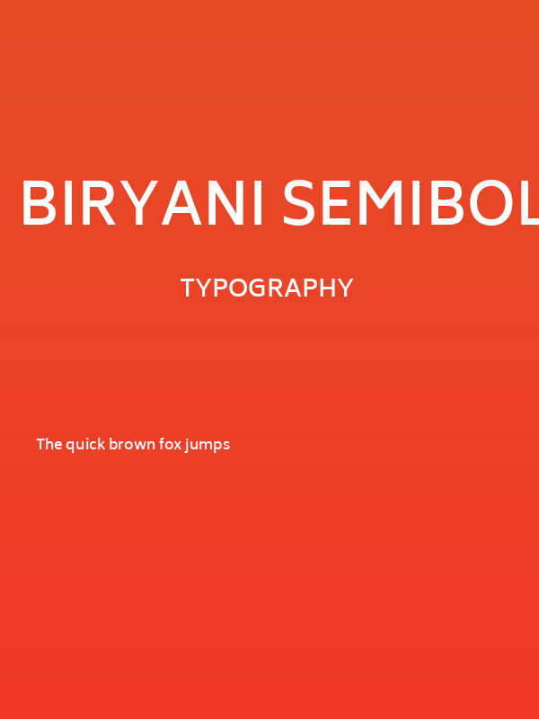 Biryani SemiBold Poster