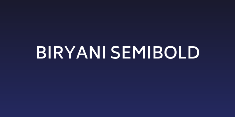 Biryani SemiBold Social Header